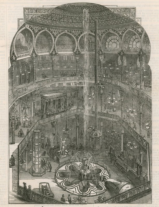 Interno del Panopticon, Leicester Square, Londra da English School