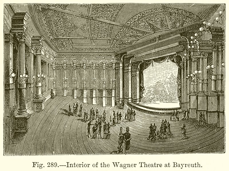 Interno del Teatro Wagner a Bayreuth da English School