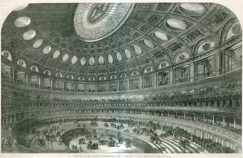 Interno della proposta Royal Albert Hall da English School