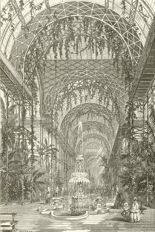 Vista interna del Crystal Palace, Sydenham da English School