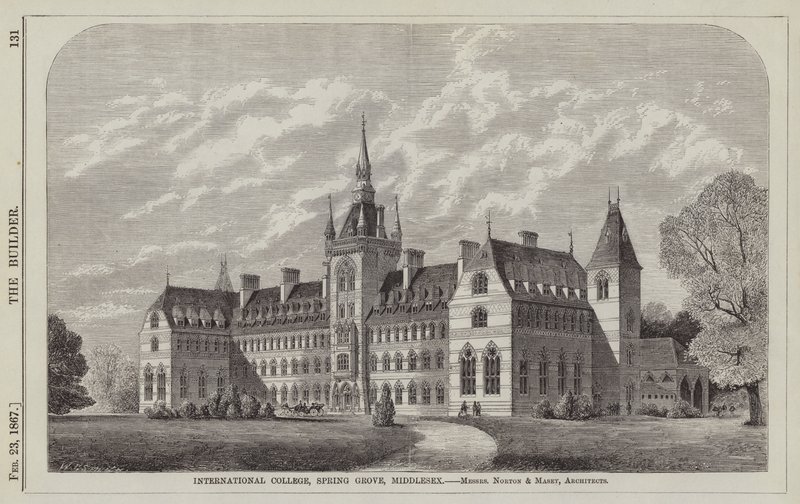 Collegio Internazionale, Spring Grove, Middlesex, Architetti Messrs Norton e Masey da English School