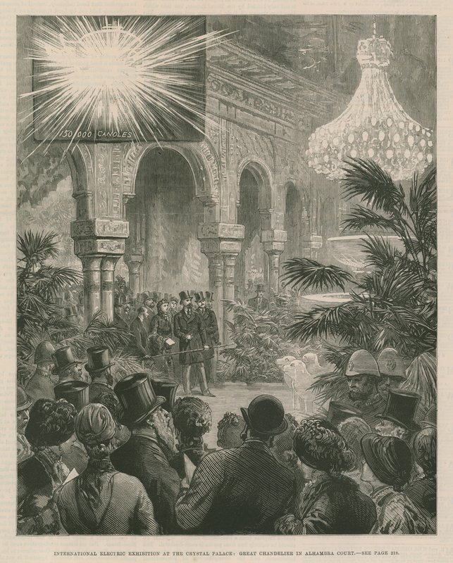 Esposizione Elettrica Internazionale al Crystal Palace da English School