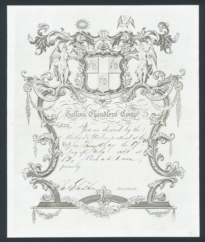Invito al ballo della Tallow Chandlers Company, Londra da English School