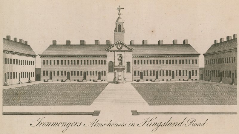 Case di beneficenza degli Ironmongers su Kingsland Road da English School