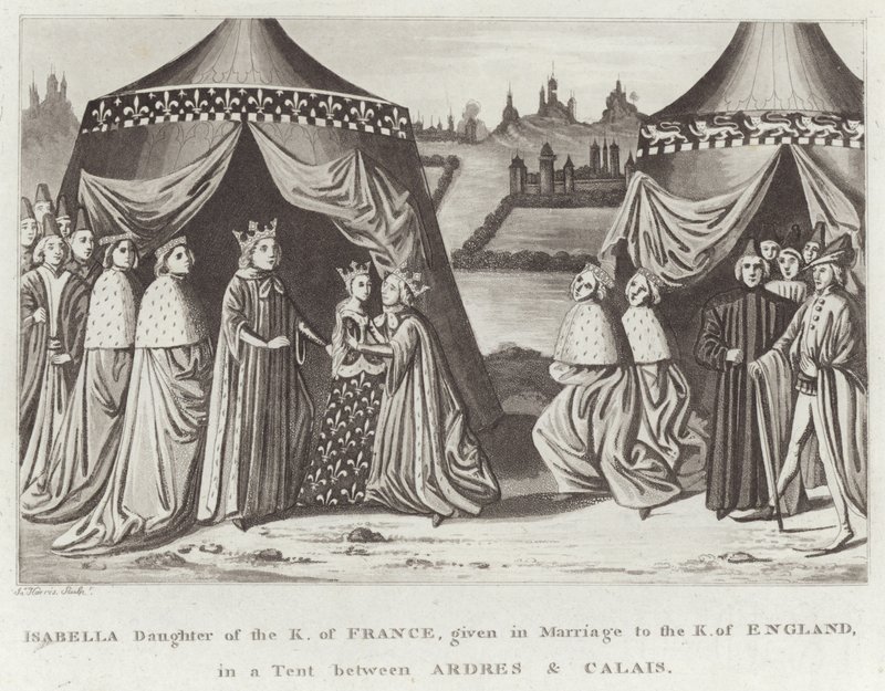 Isabella, figlia del re di Francia, data in matrimonio al re d