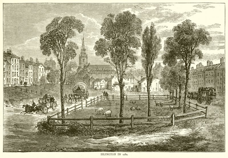 Islington nel 1780 da English School