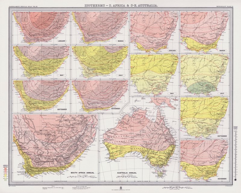 Isoterme, Sudafrica e Sud-Est Australia da English School