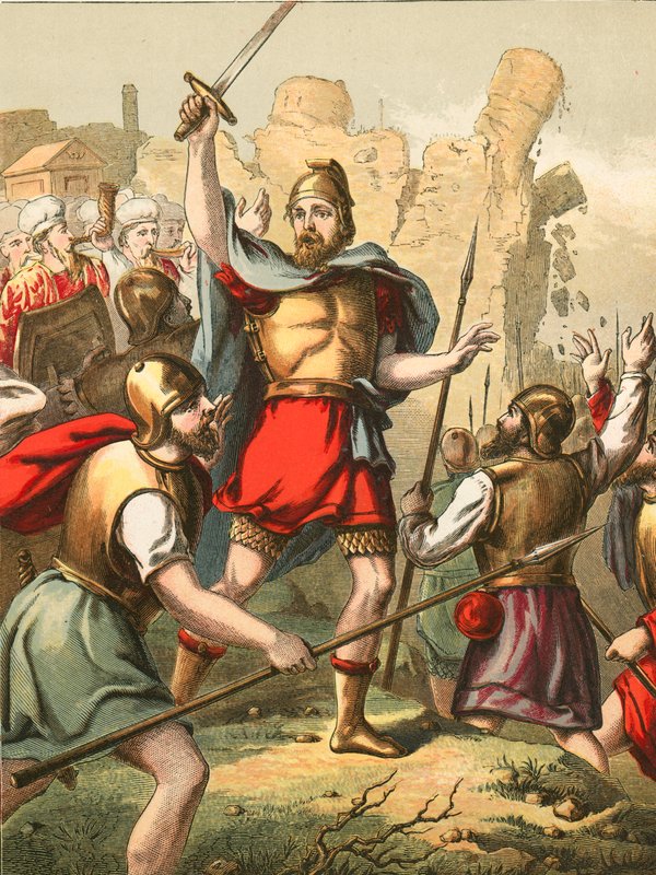 Gli israeliti circondano le mura di Gerico da English School