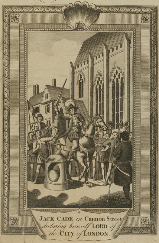 Jack Cade in Cannon Street dichiarandosi Signore della Città di Londra da English School