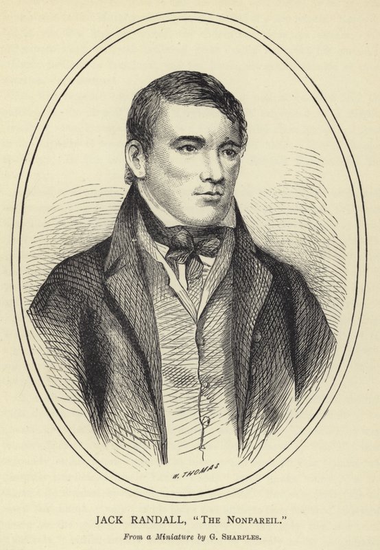 Jack Randall, The Nonpareil, da una miniatura di G Sharples da English School