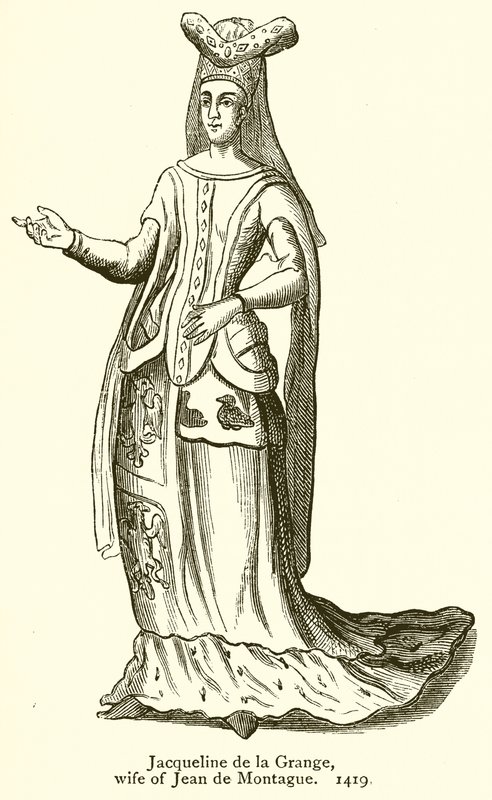 Jacqueline de la Grange, moglie di Jean de Montague. 1419 da English School