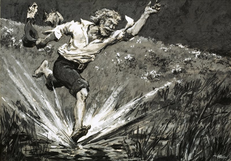 James Bruce corre verso quello che pensava fosse il Nilo Azzurro da English School