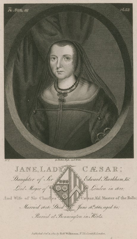 Jane, Lady Caesar, figlia di Sir Edward Barkham da English School