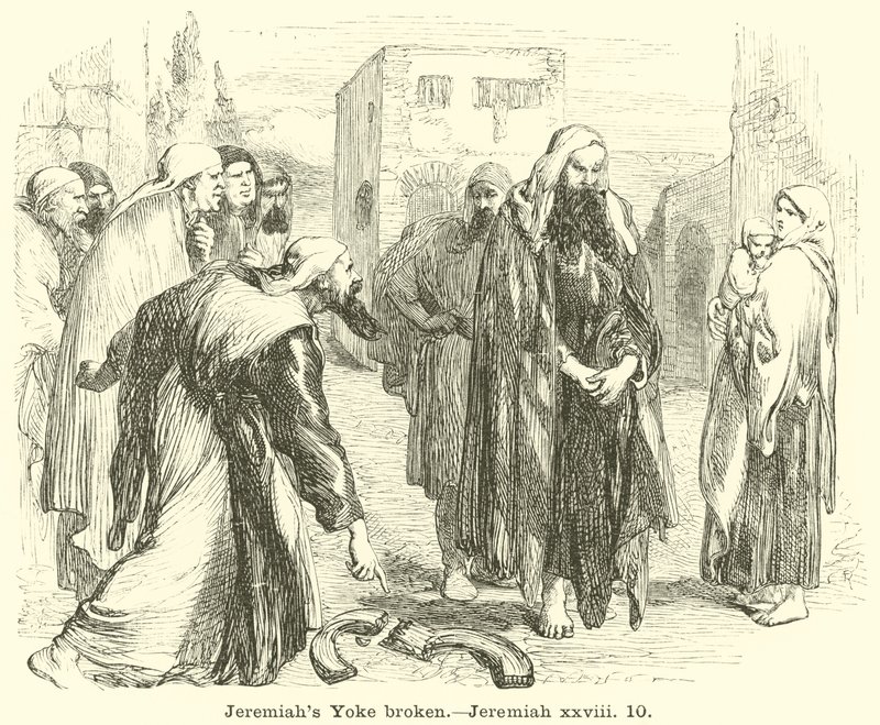 Il giogo di Geremia spezzato, Geremia, xxviii, 10 da English School