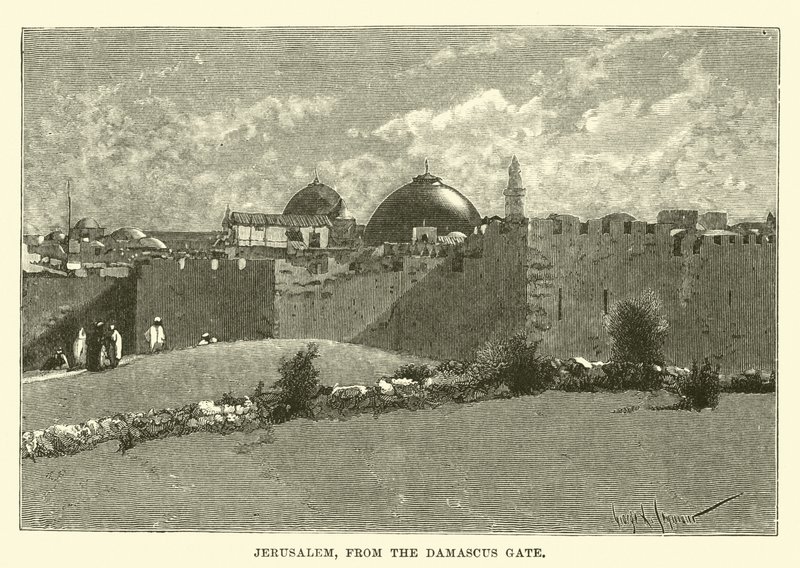 Gerusalemme, dalla Porta di Damasco da English School