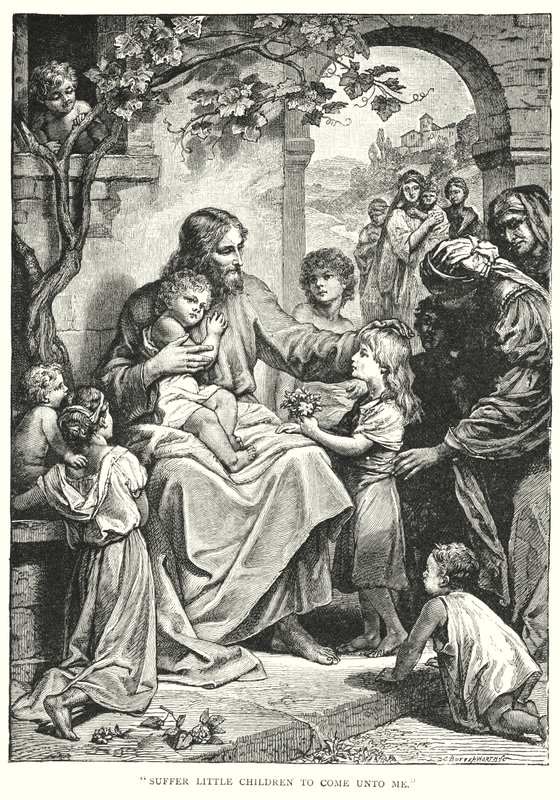Gesù Cristo e i bambini (incisione) da English School