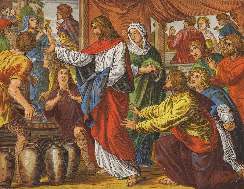 Gesù Cristo e le nozze di Cana da English School