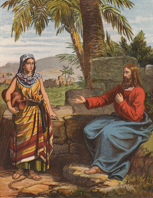 Gesù Cristo e la donna di Samaria da English School