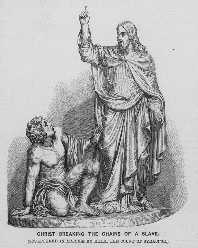 Gesù Cristo spezza le catene di uno schiavo da English School