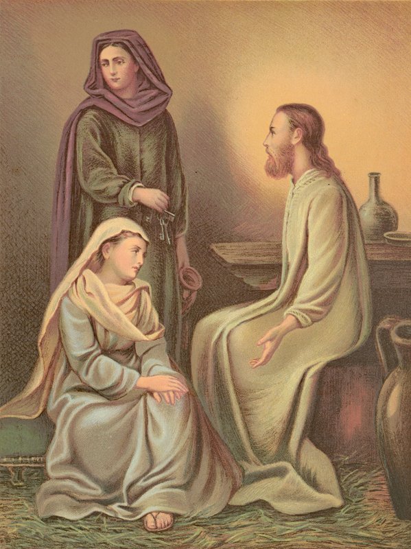 Gesù Cristo nella casa di Marta e Maria da English School