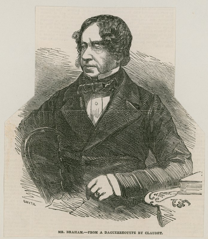John Braham, cantante; da un dagherrotipo di Claudet da English School