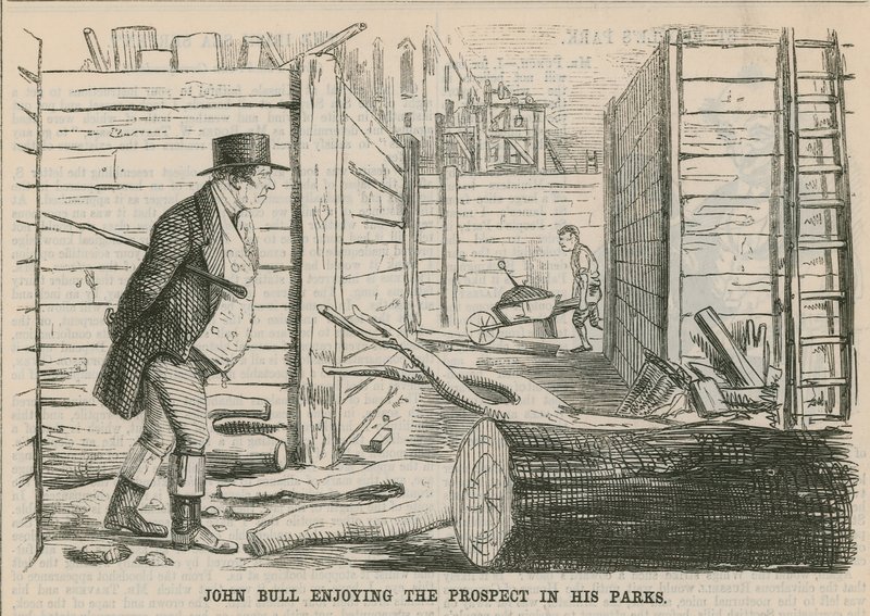 John Bull che gode della vista nei suoi parchi da English School