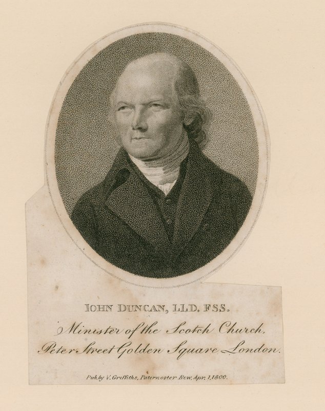 John Duncan, Ministro della Chiesa Scozzese, Peter Street, Golden Square, Londra da English School