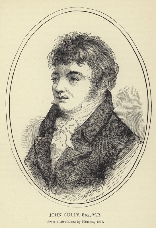 John Gully, Esquire, MR, da una miniatura di Hudson, 1815 da English School