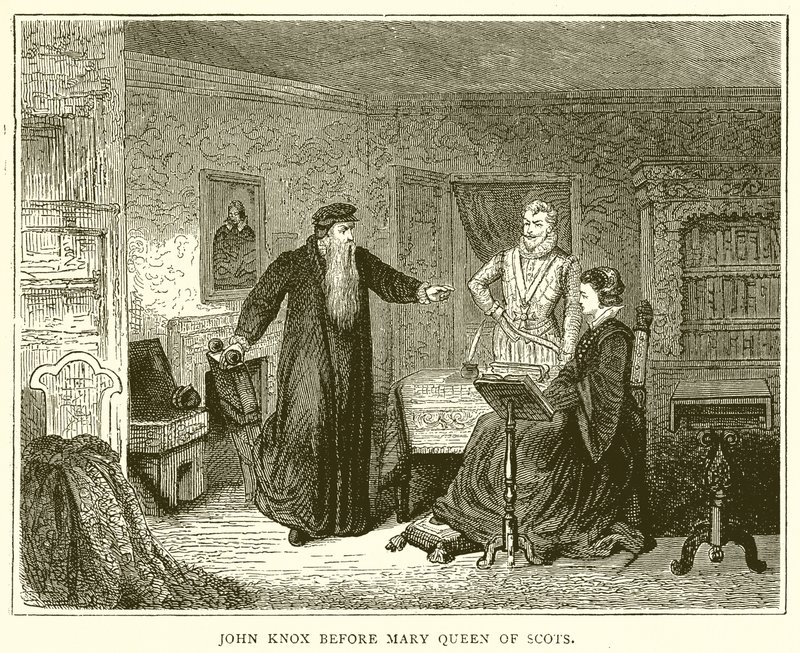 John Knox davanti a Maria, Regina di Scozia da English School
