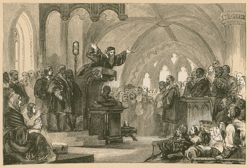 John Knox che predica a St. Andrews da English School