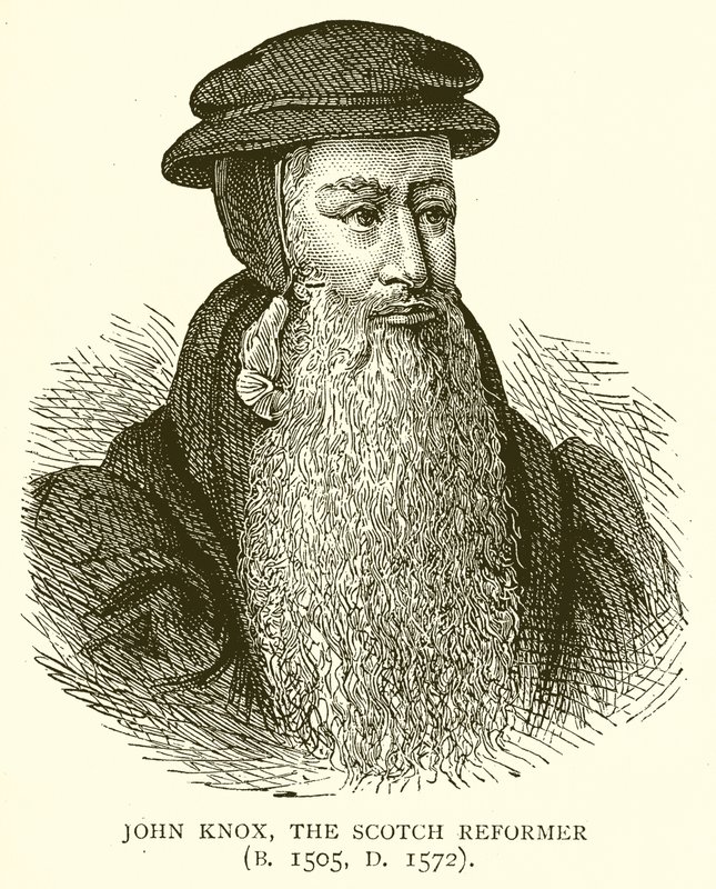 John Knox, il Riformatore Scozzese (n. 1505, m. 1572) da English School