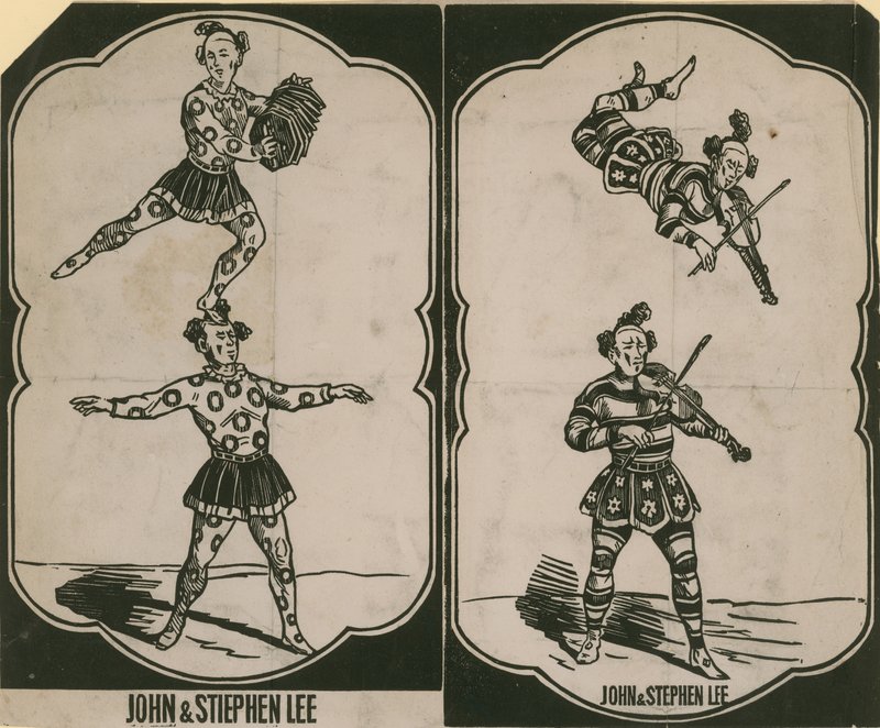 John Lee e Stephen Lee, acrobati e musicisti del circo da English School
