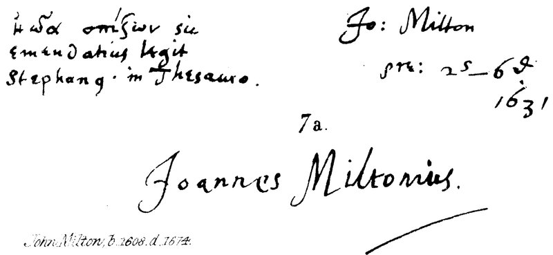 John Milton, n. 1608, m. 1674 da English School