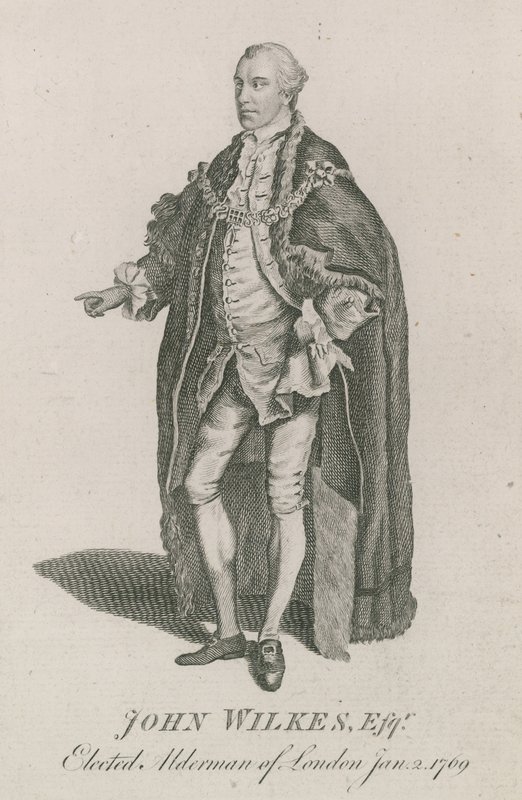 John Wilkes, eletto consigliere di Londra, 2 gennaio 1769 da English School