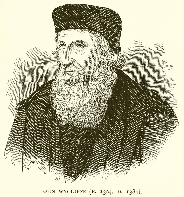 John Wycliffe (n. 1324, m. 1384) da English School