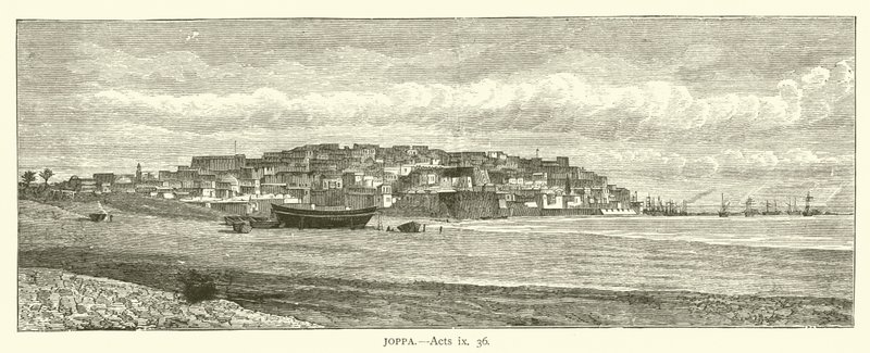 Joppa, Atti, ix, 36 (incisione) da English School