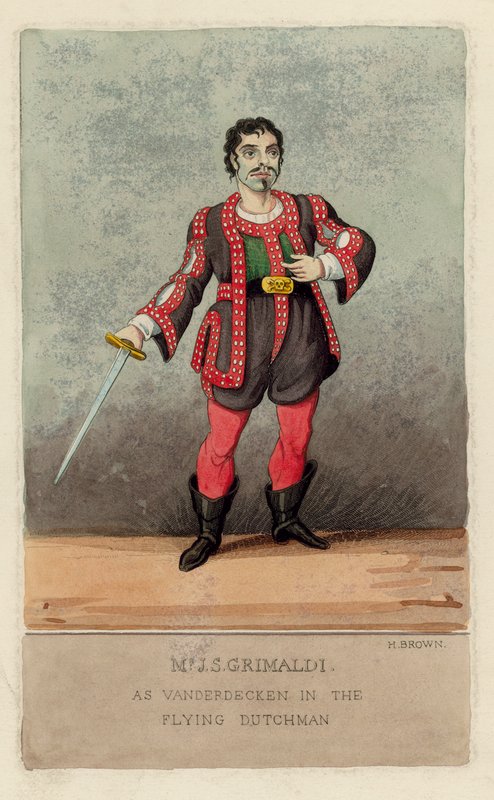 Joseph Grimaldi come Vanderdecken in L