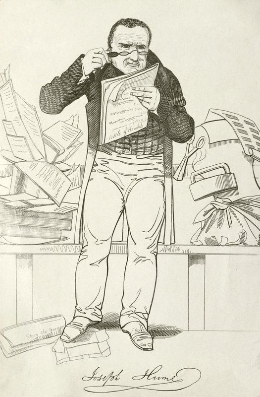 Joseph Hume, medico scozzese, politico e deputato radicale da English School