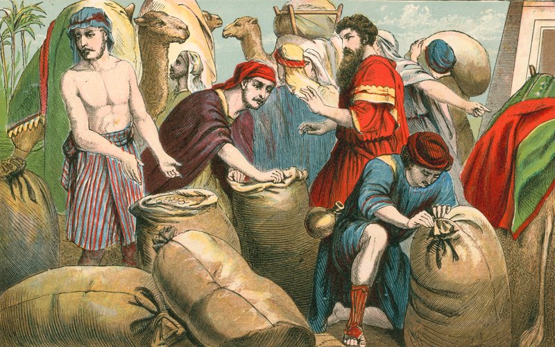 I fratelli di Giuseppe trovano il denaro nei loro sacchi da English School