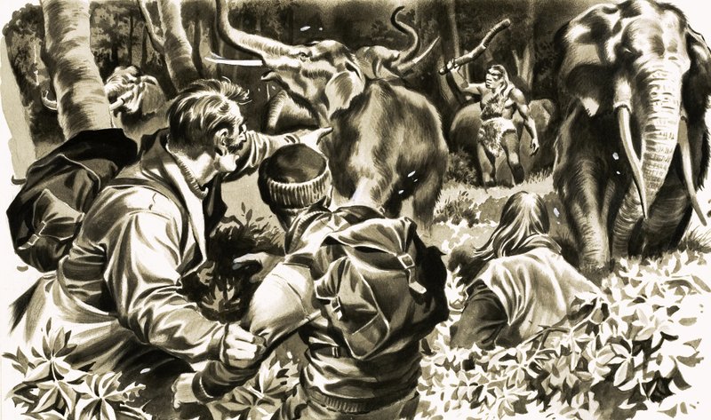 Viaggio al centro della Terra. Illustrazione dal serial di Jules Verne da English School