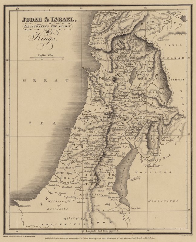 Giuda e Israele, illustrazione dei libri dei Re (incisione) da English School