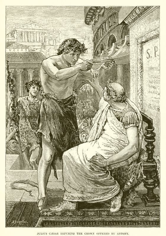 Giulio Cesare rifiuta la corona offerta da Antonio da English School