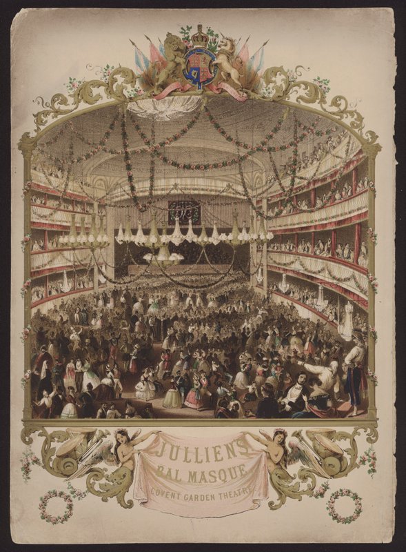 Bal masqué di Jullien, Covent Garden Theatre, Londra da English School