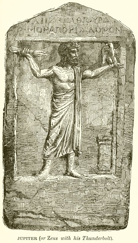Giove (o Zeus con il suo fulmine) da English School
