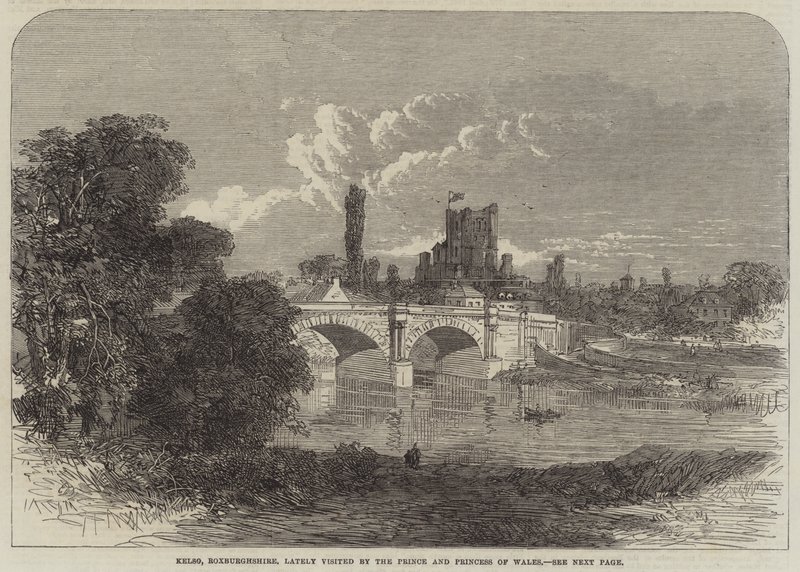Kelso, Roxburghshire, recentemente visitata dal Principe e dalla Principessa del Galles da English School