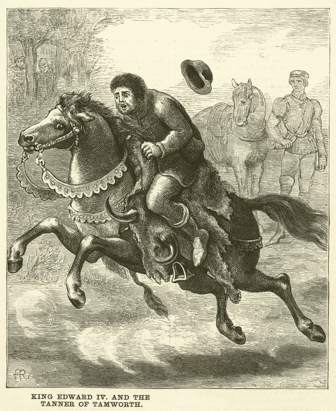 Re Edoardo IV e il conciatore di Tamworth (incisione) da English School