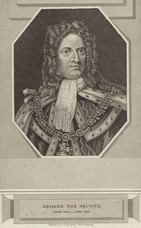 Re Giorgio II di Gran Bretagna e Irlanda da English School