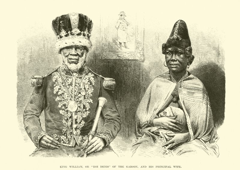 Re William, o Roi Denis del Gabon, e la sua moglie principale da English School