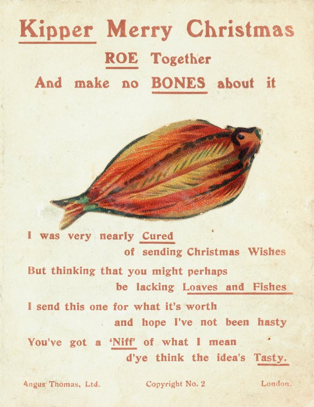 Aringa affumicata, cartolina di Natale da English School