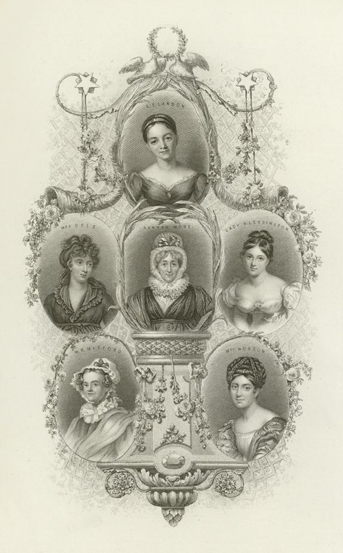 L. E. Landon, Mrs. Opie, Hannah More, Lady Blessington, M. R. Mitford, Mrs. Norton da English School